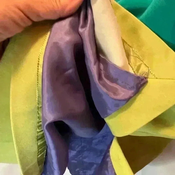 Valerie Dresses sz 16 Pure Silk - Lined Sleeveless Color Block Dress. - Picture 4 of 7